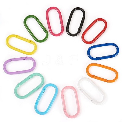10Pcs Alloy Spring Gate Rings FIND-TA0009-25A-1