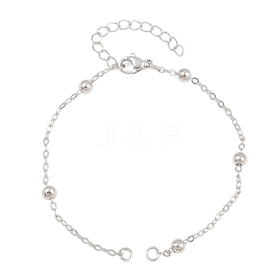 Brass Box Chain Bracelet Making KK-CBADBBF-03P-1