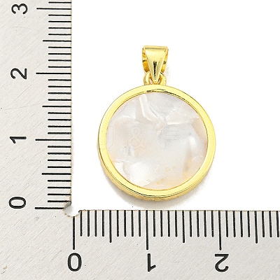 Brass Micro Pave Clear Cubic Zirconia Pendants KK-K354-04G-12-1