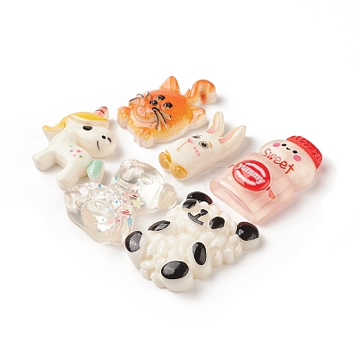 Opaque & Transparent Resin Cabochons RESI-XCP0001-85-1