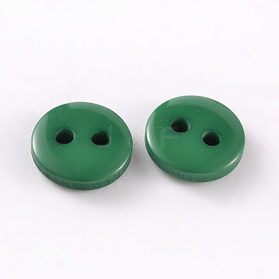 2-Hole Flat Round Resin Sewing Buttons for Costume Design BUTT-E119-36L-14-1