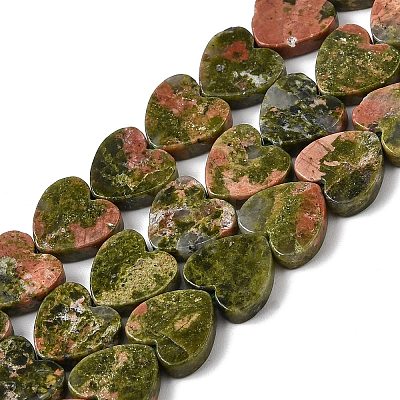 Natural Unakite Beads Strands G-M403-A23-03-1