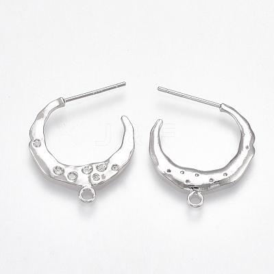 Brass Stud Earring Findings X-KK-T038-223P-1