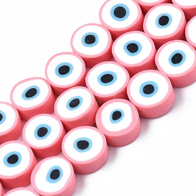 Handmade Polymer Clay Beads Strands X-CLAY-S096-041B-1