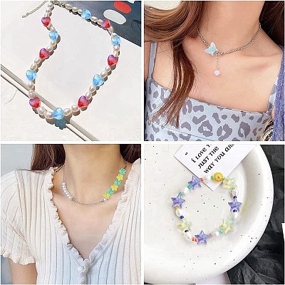 310Pcs 5 Styles Transparent Acrylic Beads MACR-CJ0001-65-1