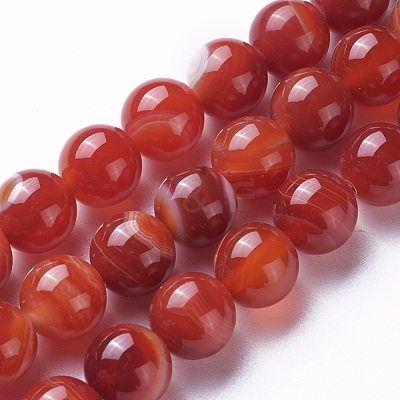 Natural Red Agate Beads Strands G-P434-09C-B-1