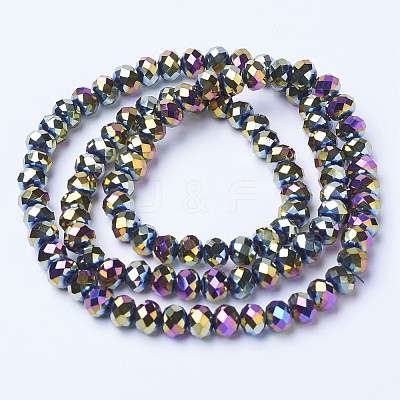 Electroplate Transparent Glass Beads Strands EGLA-A034-T2mm-UA07-1
