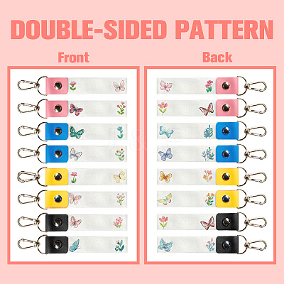 PU Leather & Cotton Name Marker Keychain AJEW-WH0514-025-1