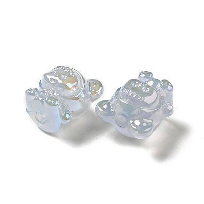 UV Plating Rainbow Iridescent Acrylic Beads LS-PACR-M002-01C-1