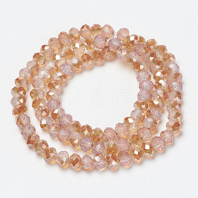 Electroplate Glass Beads Strands EGLA-A034-J8mm-J03-1