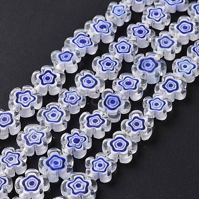 Handmade Millefiori Glass Bead Strands LAMP-J035-10mm-55-1