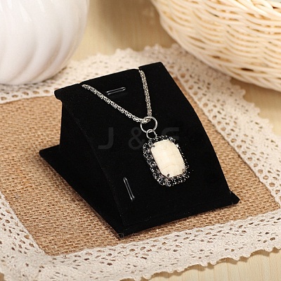 Velvet Slant Back Necklace Display Rack PW-WG67474-04-1