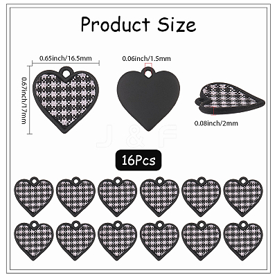 16Pcs Spary Painted Alloy Polyester Pendants FIND-SC0016-85-1