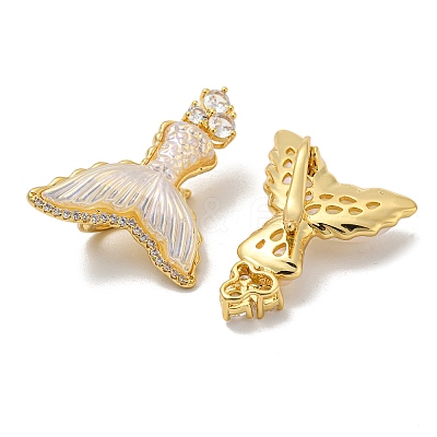 Brass Micro Pave Cubic Zirconia Pendants FIND-Z030-10G-1