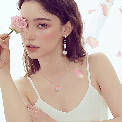 50Pcs Transparent Spray Paint Glass Pendants PALLOY-PH01808-1