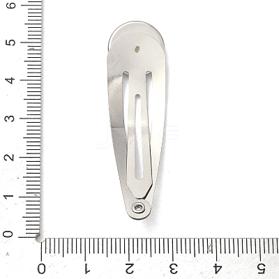 304 Stainless Steel Snap Hair Clip Finding STAS-B126-01A-P-1