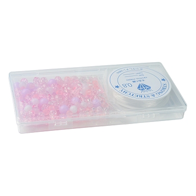 DIY Round Acrylic Beads Bracelets Making Kits DIY-FS0007-02B-1