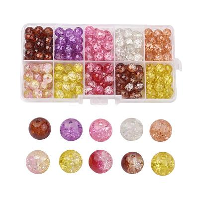 Transparent Crackle Glass Beads CCG-X0008-02-8mm-1