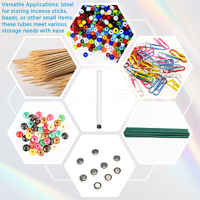 Transparent PC Plastic Bead Storage Tubes AJEW-WH0673-21A-1