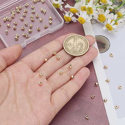 60Pcs Brass Crimp Beads KK-HY0004-19-1