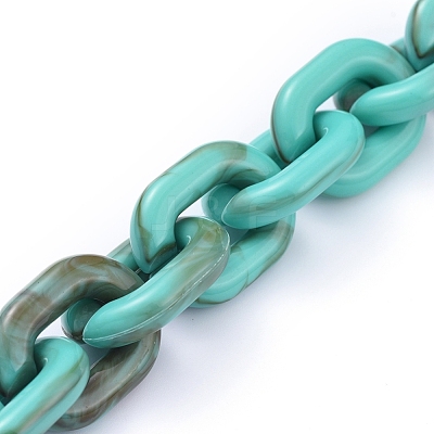 Transparent Acrylic Handmade Cable Chain AJEW-JB00542-05-1