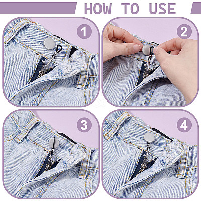 40Pcs 2 Colors Silicone Zipper Holder Upper for Jeans HJEW-NB00228-1