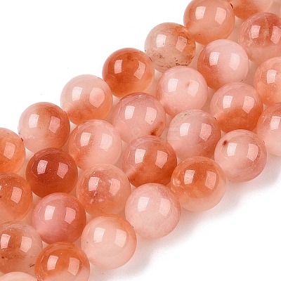 Dyed Natural White Jade Beads Strands G-T138-10mm-210-29-1
