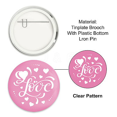 Tinplate Brooch JEWB-WH0013-018-1
