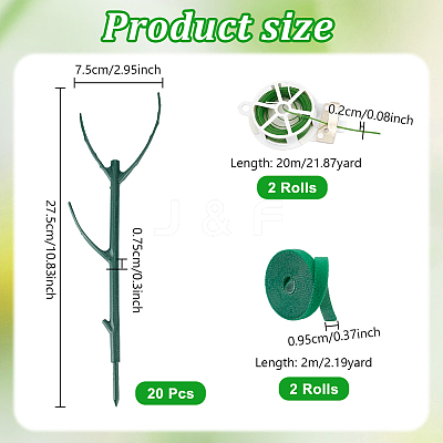 10Pcs Plastic Gardening Plant Support Frame AJEW-WH0596-923-1