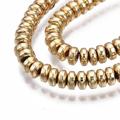 Electroplate Non-magnetic Synthetic Hematite Bead Strands G-Q465-19KC-1