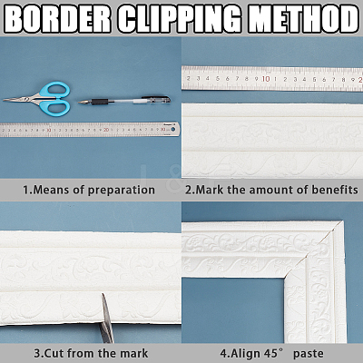 1Pc PVC Foam 3D Self-Adhesive Waterproof Wallpaper Border AJEW-CP0008-20-1