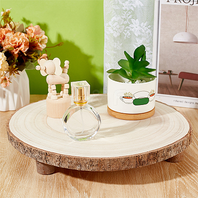Round Wood Flower Pot Shelf AJEW-WH0709-031A-1