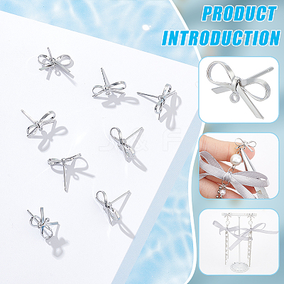 12Pcs Brass Stud Earring Findings KK-BC0012-63-1
