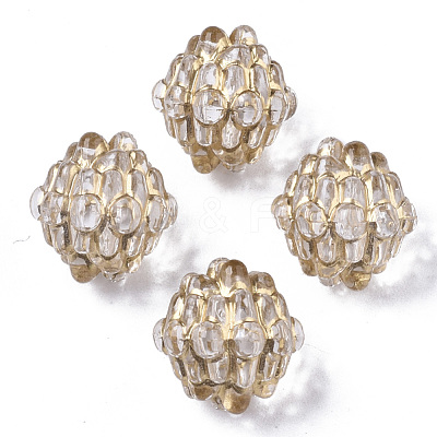 Plating Transparent Acrylic Beads PACR-N008-02-1