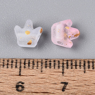 Frosted Transparent Acrylic Beads FACR-T009-01I-1
