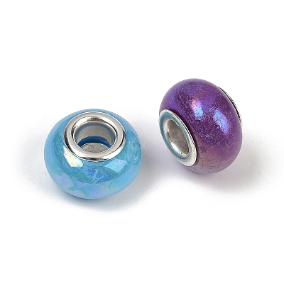 Opaque Resin European Beads RESI-C059-01B-1