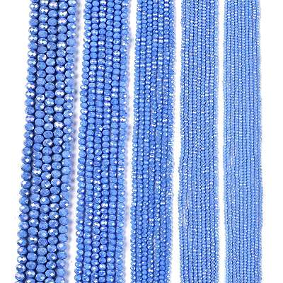 Electroplate Glass Beads Strands EGLA-A044-P1mm-B17-1
