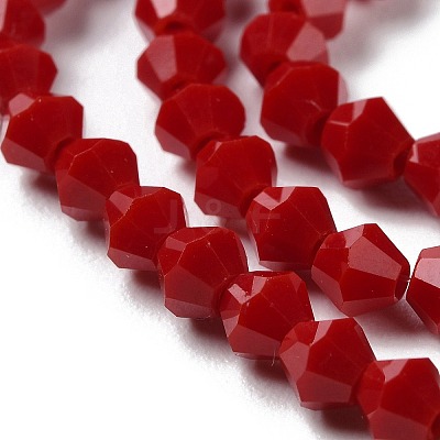 Opaque Solid Color Imitation Jade Glass Beads Strands GLAA-F029-P4mm-01-1