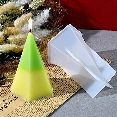 DIY Hexagon Aromatherapy Candle Silicone Molds DIY-A053-27B-1