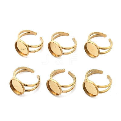 Ion Plating(IP) 304 Stainless Steel Cuff Ring Settings STAS-E202-02A-G-1