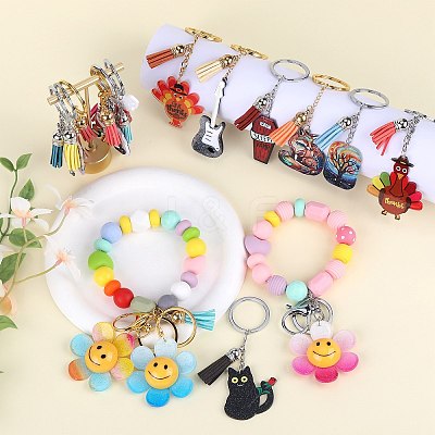 14Pcs 7 Styles Acrylic Pendants MACR-SZ0001-84-1