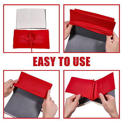 Elastic Cloth Book Cover AJEW-WH0696-009C-1