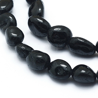 Natural Black Tourmaline Beads Strands G-L550A-03-1