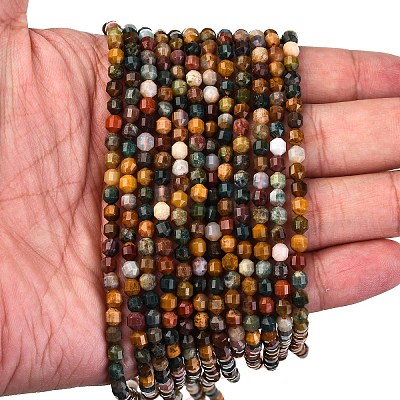 Natural Ocean Jasper Beads Strands G-A260-A30-01-1