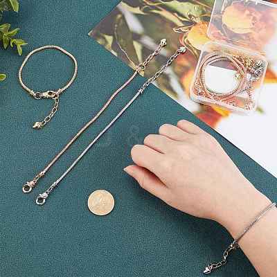 9Pcs 3 Style Brass European Style Bracelet Making MAK-SC0001-14-1