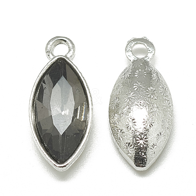 Alloy Glass Pendants PALLOY-T041-7x15mm-03-1