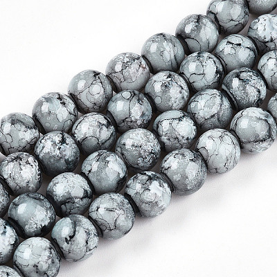 Baking Paint Glass Beads Strands DGLA-N003-10mm-A06-1