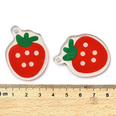 Opaque Printed Acrylic Pendants OACR-I020-06E-1