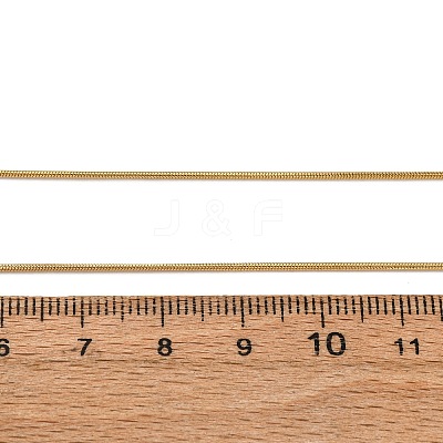 1MM 304 Stainless Steel Round Snake Chain Necklaces NJEW-T016-27G-1