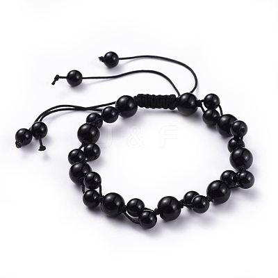 Adjustable Nylon Cord Braided Bead Bracelets BJEW-JB04520-05-1